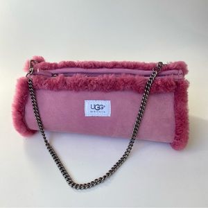 Pink UGG Sheepskin muff handbag